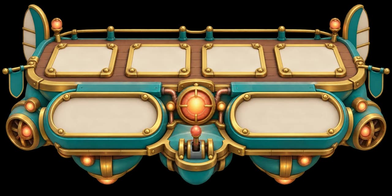 A four-pad airship cargo balancing deck