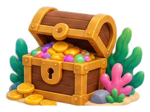 Golden treasure chest